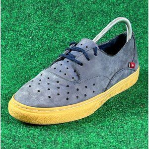 Oliberte Perforated Navy Nubuck Suede Athletic Sneakers Womens‎ Size 9